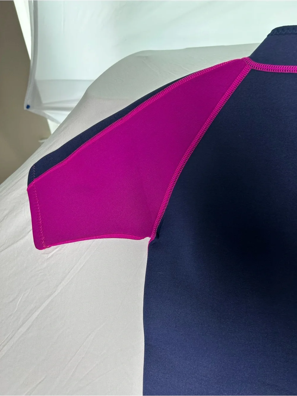 Seaskin Kids Short Sleeve Wetsuit - Navy & Pink girl’s size 10